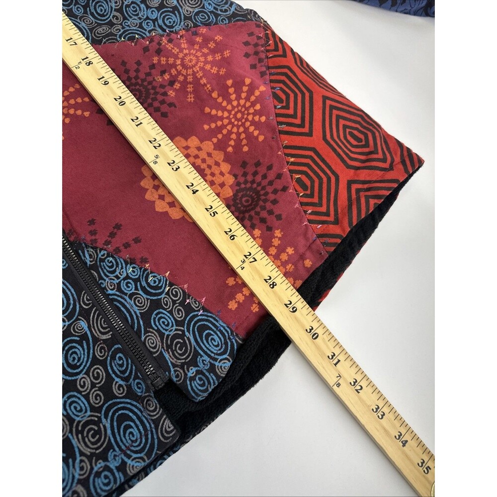 Cotton Patchwork Full Zip Jacket Collared Fleece … - image 13